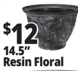 Ocean State Job Lot Floral Resin Planter 14.5 offer