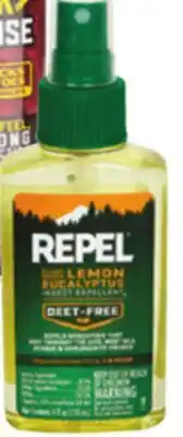 Ocean State Job Lot Repel Plant-Based Lemon Eucalyptus Insect Repellent 4 oz offer