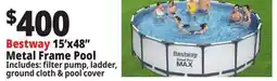 Ocean State Job Lot Bestway 15' x 48 Steel Pro Max Above Ground Pool Set offer