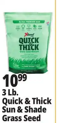 Ocean State Job Lot 3 Lb. Quick & Thick Sun & Shade Grass Seed offer