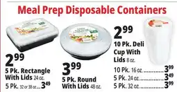 Ocean State Job Lot Meal Prep Disposable Containers offer