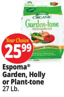 Ocean State Job Lot Espoma Organic Garden-Tone Herb and Vegetable Food 27 lb offer