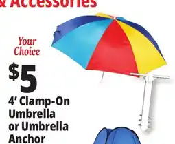 Ocean State Job Lot Clamp-On Beach Umbrella 4' offer