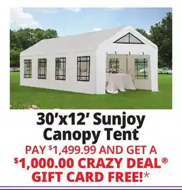 Ocean State Job Lot 30' x 12' Sunjoy Outdoor Canopy Tent offer