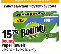 Ocean State Job Lot Bounty Double Plus Paper Towel 2-ply 6=15 offer