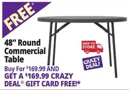 Ocean State Job Lot Cosco Zown Commercial 4' Round Banquet Table Gray offer