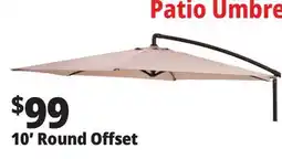 Ocean State Job Lot 10' Offset Patio Umbrella offer