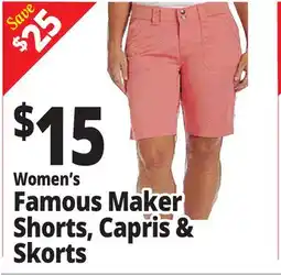 Ocean State Job Lot Women's Famous Maker Shorts, Capris & Skorts offer
