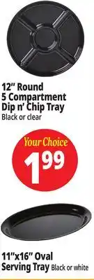 Ocean State Job Lot 12 Round 5 Compartment Dip n' Chip Tray offer