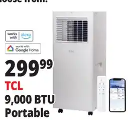 Ocean State Job Lot TCL 9 500 BTU (6 000 DOE) Smart Portable Air Conditioner offer