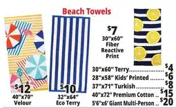 Ocean State Job Lot Beach Towels offer