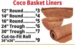 Ocean State Job Lot Coco Basket Liners offer
