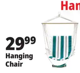 Ocean State Job Lot Outdoor Living Hanging Chair with Arm & Foot Rest offer