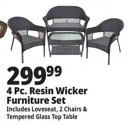 Ocean State Job Lot 4 Pc. Resin Wicker Furniture Set offer