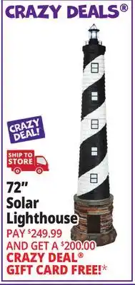 Ocean State Job Lot 72 Solar Lighthouse with Foghorn Sound offer