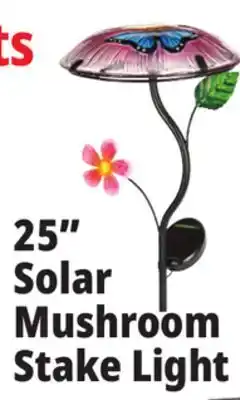 Ocean State Job Lot Outdoor Living Accents Solar Mushroom Stake Light 25 offer