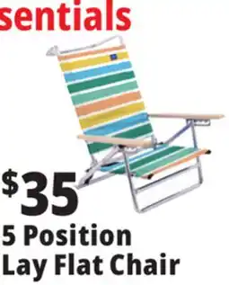 Ocean State Job Lot 5-Position Copa Lay Flat Aluminum Beach Chair offer