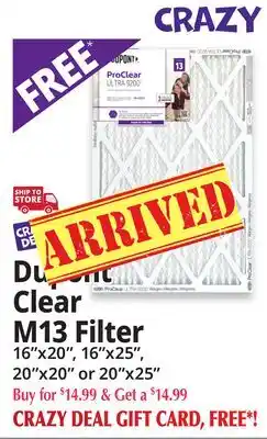 Ocean State Job Lot DuPont Clear M13 Filter offer