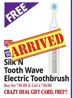 Ocean State Job Lot Silk'N Tooth Wave Electric Toothbrush offer