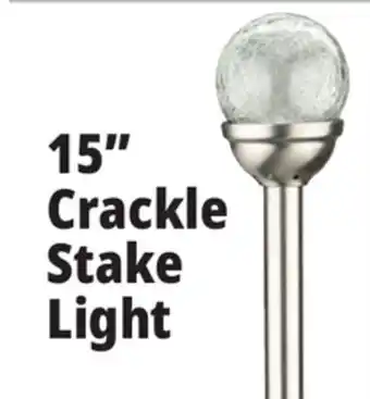 Ocean State Job Lot Outdoor Living Accents Solar Crackle LED Garden Stake 15 offer