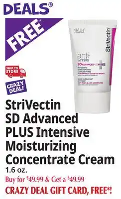 Ocean State Job Lot StriVEctin SD Advanced PLUS Intensive Moisturizing Concentrate Cream offer