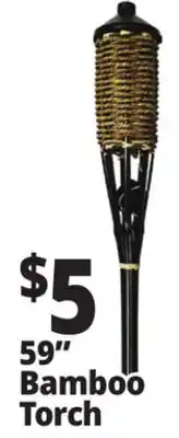 Ocean State Job Lot Patio Essentials Bamboo Torch 59 offer