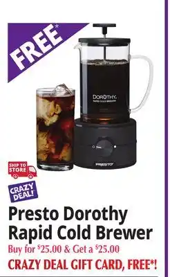 Ocean State Job Lot Presto Dorothy Rapid Cold Brewer offer