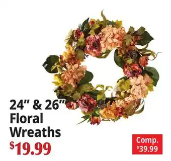 Ocean State Job Lot 24 & 26 Floral Wreaths offer
