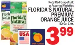 C Town FLORIDA'S NATURAL PREMIUM ORANGE JUICE offer
