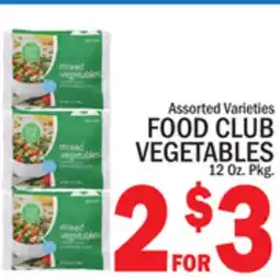 C Town FOOD CLUB VEGETABLES offer
