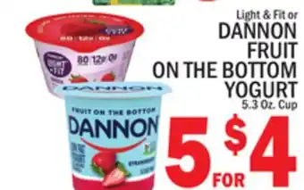C Town DANNON FRUIT ON THE BOTTOM YOGURT offer