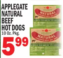 C Town APPLEGATE NATURAL BEEF HOT DOGS offer