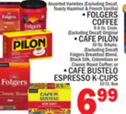 C Town FOLGERS COFFEE 9.6 Oz. Cnstr. ESPRESSO K-CUPS offer
