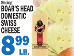 C Town BOAR'S HEAD DOMESTIC SWISS CHEESE offer