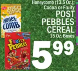 C Town POST PEBBLES CEREAL 15 Oz. Boxes offer