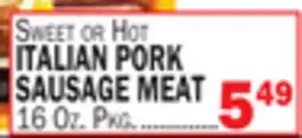 C Town ITALIAN PORK SAUSAGE MEAT offer
