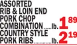 C Town RIB & LOIN END PORK CHOP COMBINATION offer