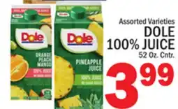 C Town DOLE 100% JUICE offer