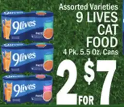 C Town 9 LIVES CAT FOOD offer