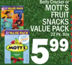 C Town Betty Crocker or MOTT'S FRUIT SNACKS VALUE PACK offer