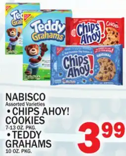C Town NABISCO CHIPS AHOY! COOKIES 7-13 OZ. PKG, TEDDY GRAHAMS 10 OZ. PKG offer