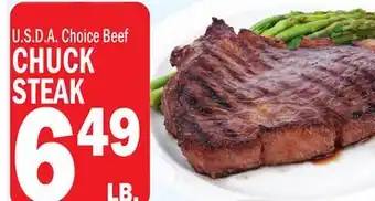 C Town U.S.D.A. Choice Beef CHUCK STEAK offer