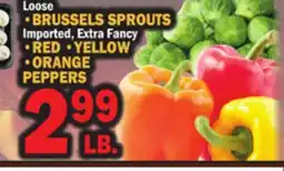 C Town • BRUSSELS SPROUTS • RED • YELLOW • ORANGE PEPPERS offer