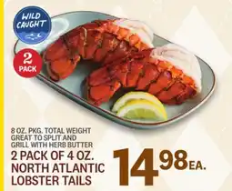 Kings Food Markets 2 PACK OF 4 OZ. NORTH ATLANTIC LOBSTER TAILS offer