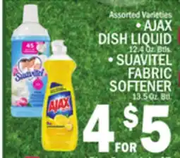 C Town AJAX DISH LIQUID , SUAVITEL FABRIC SOFTENER offer