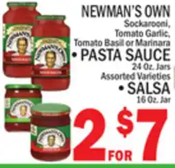 C Town NEWMAN'S OWN •PASTA SAUCE •SALSA offer