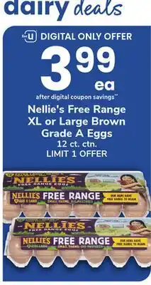 ACME Nellie's Free Range XL or Large Brown Grade A Eggs offer