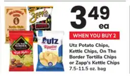 ACME Utz Potato Chips, Kettle Chips, On The Border Tortilla Chips or Zapp's Kettle Chips offer