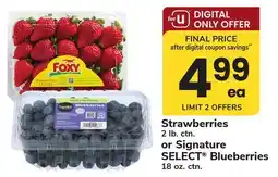 ACME Strawberries 2 lb. ctn. or Signature SELECT Blueberries 18 oz. ctn offer