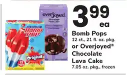 ACME Bomb Pops 12 ct., 21 fl. oz. pkg. or Overjoyed Chocolate Lava Cake 7.05 oz. pkg offer